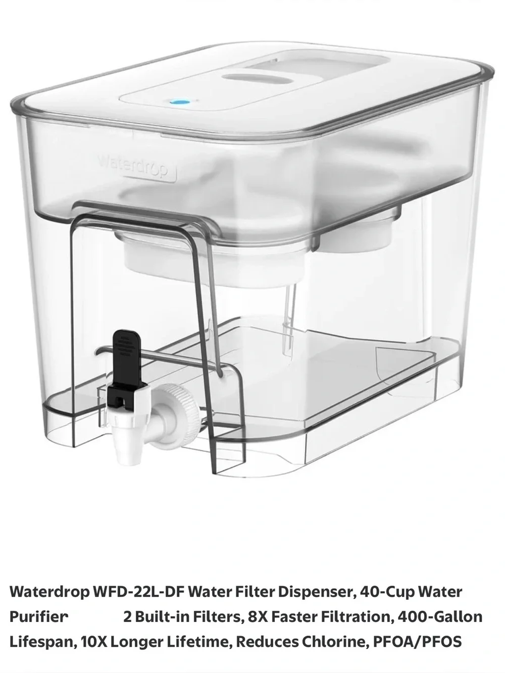 Waterdrop WFD-22L-DF 40-Cup Dual Filter Water Dispenser NIB